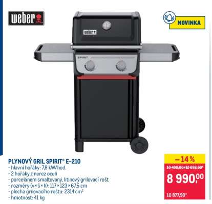 PLYNOVÝ GRIL SPIRIT® E-210