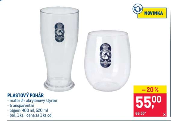 PLASTOVÝ POHÁR