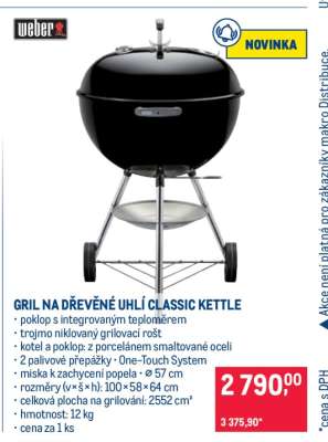 GRIL NA DŘEVĚNÉ UHLÍ CLASSIC KETTLE