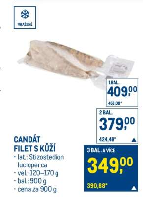 Candát filet s kůží