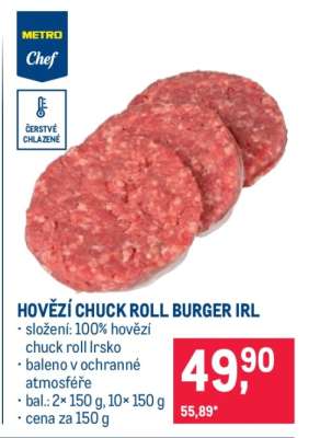 HOVĚZÍ CHUCK ROLL BURGER IRL