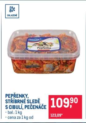 PEPŘENKY, STŘÍBRNÉ SLEDĚ S CIBULÍ, PEČENÁČE