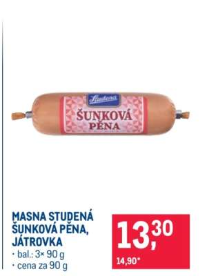 MASNA STUDENÁ ŠUNKOVÁ PĚNA, JÁTROVKA