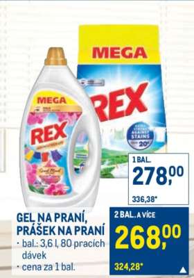 GEL NA PRANÍ, PRÁŠEK NA PRANÍ
