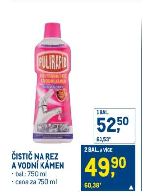 ČISTIČ NA REZ A VODNÍ KÁMEN
