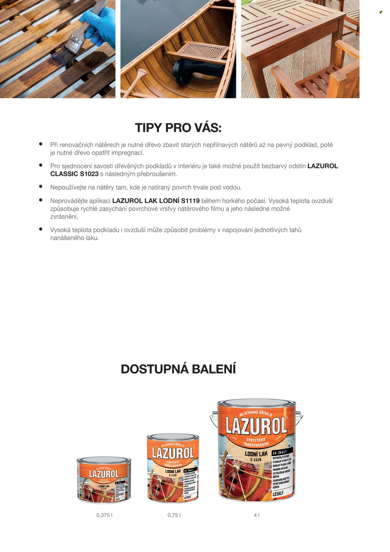 Leták Barvy a laky. Strana 43