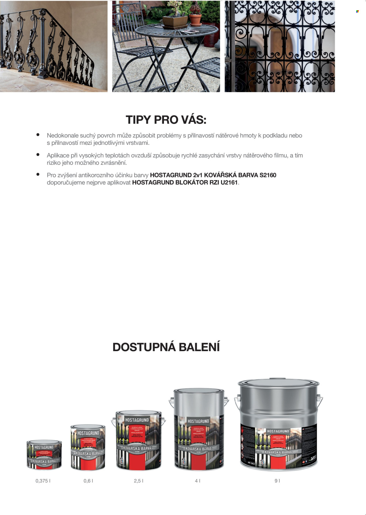 Leták Barvy a laky. Strana 12