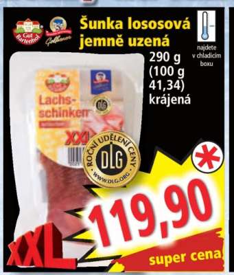 Šunka lososová jemně uzená
