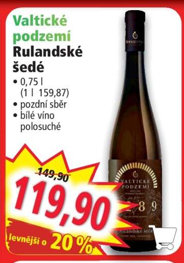 Valtické podzemí Rulandské šedé