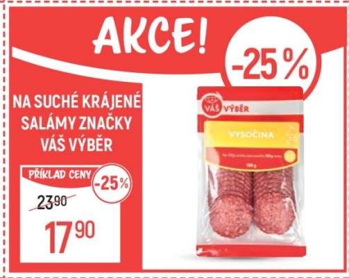 Na suché krájené salámy značky Váš Výběr