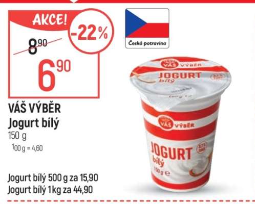 Váš Výběr Jogurt bílý