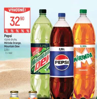 Pepsi různé druhy, Mirinda Orange, Mountain Dew