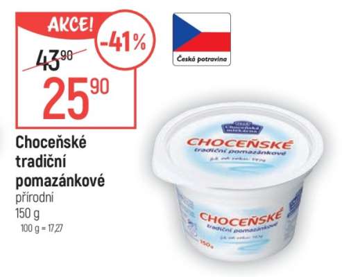 Choceňské tradiční pomazánkové přírodní