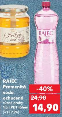 RAJEC Pramenitá voda ochucená