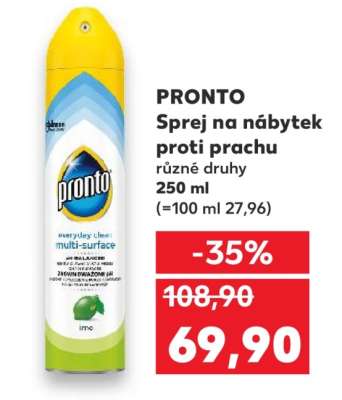 PRONTO Sprej na nábytek proti prachu