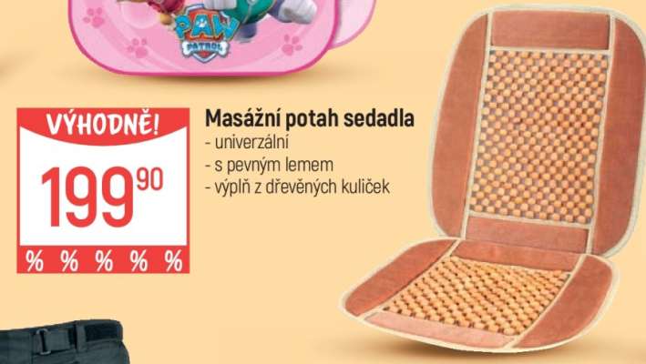 Masážní potah sedadla