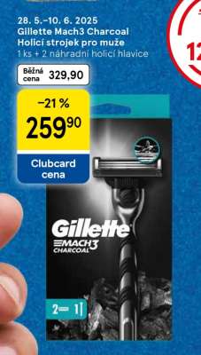Gillette Mach3 Charcoal Holicí strojek pro muže