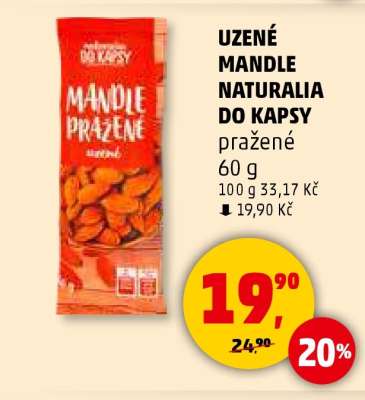 UZENÉ MANDLE NATURALIA DO KAPSY