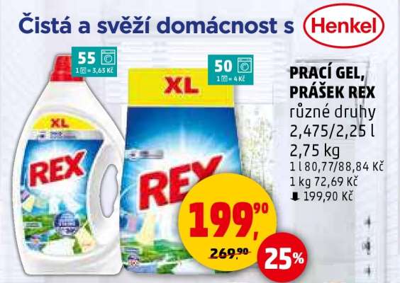 PRACÍ GEL, PRÁŠEK REX