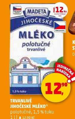TRVANLIVÉ JIHOČESKÉ MLÉKO*