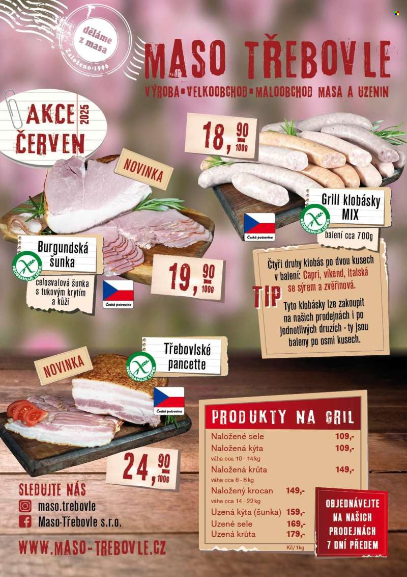 Leták Maso Třebovle - 1.6.2025 - 30.6.2025.