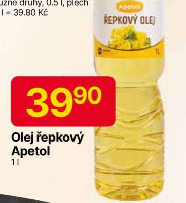 Olej řepkový Apetol