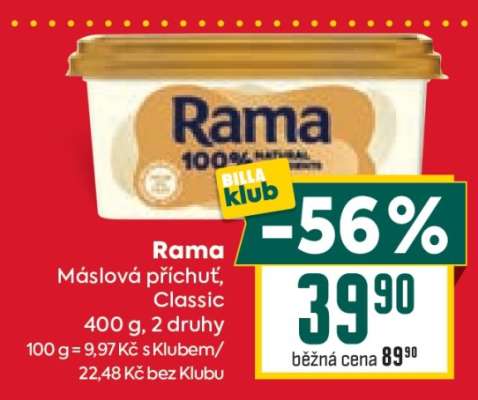 Rama máslová příchuť, classic