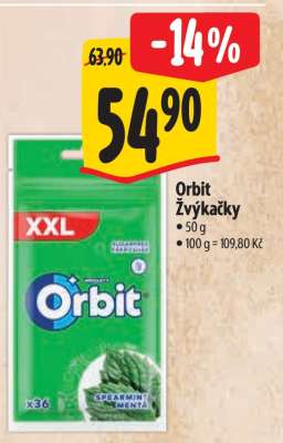 Orbit žvýkačky