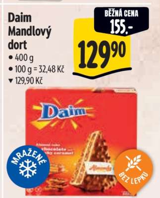 Daim Mandlový dort
