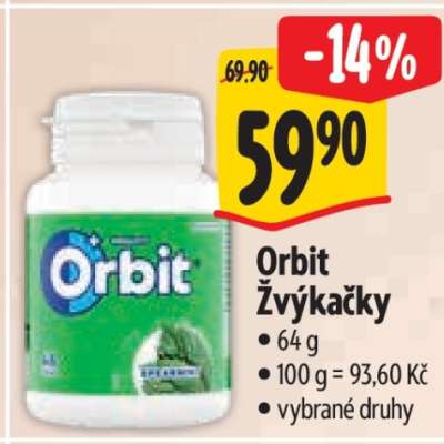 Orbit žvýkačky