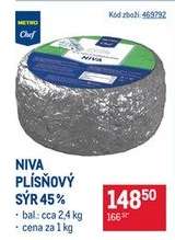 NIVA PLÍSŇOVÝ SÝR 45 %