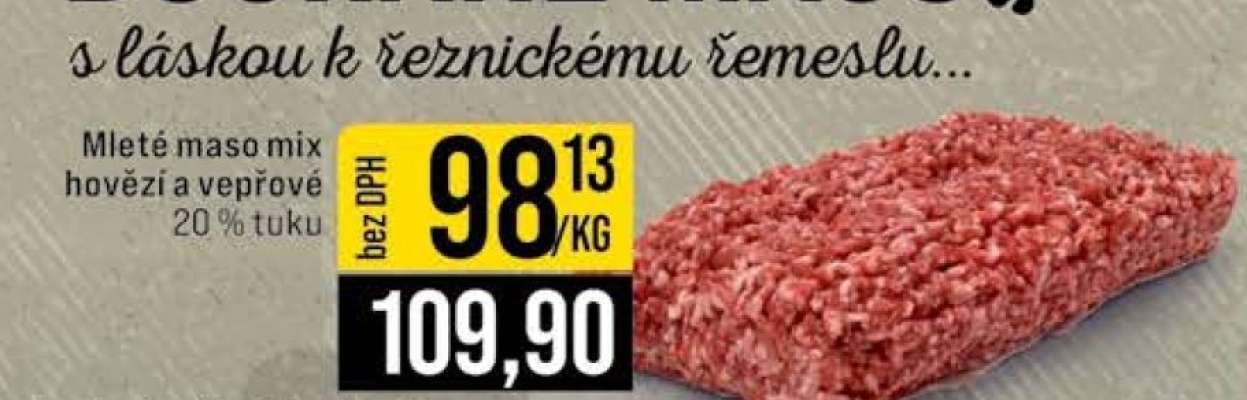 Mleté maso mix hovězí a vepřové