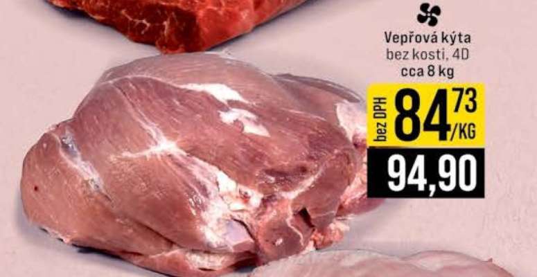 Vepřová kýta bez kosti, 4D cca 8 kg