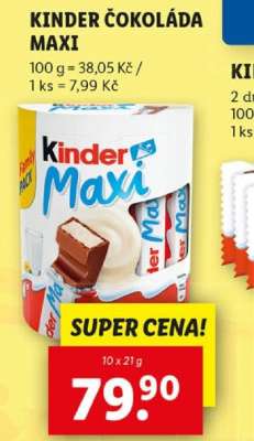 Kinder čokoláda Maxi