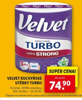 Velvet KUCHYŇSKÉ UTĚRKY TURBO