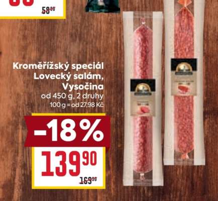 Kroměřížský speciál Lovecký salám, Vysočina