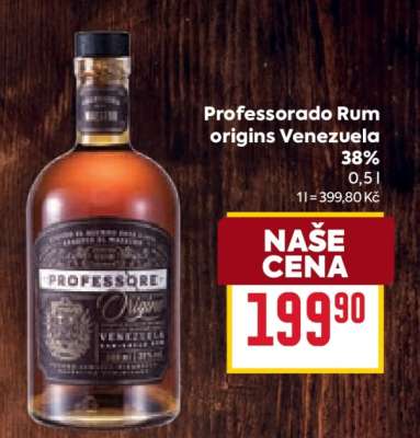 Professorado Rum origins Venezuela 38%
