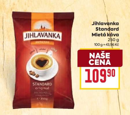 Jihlavanka Standard mletá káva