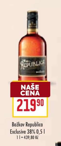Božkov Republica Exclusive 38% 0,5 l