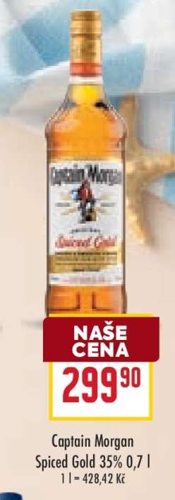Captain Morgan Spiced Gold 35%, 0,7 l
