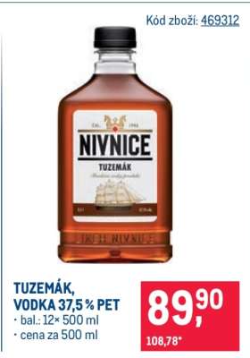 TUZEMÁK, VODKA 37,5% PET
