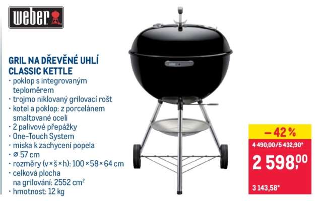 GRIL NA DŘEVĚNÉ UHLÍ CLASSIC KETTLE