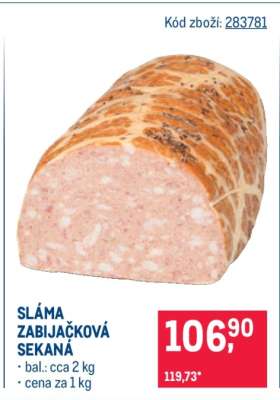 SLÁMA ZABIJAČKOVÁ SEKANÁ