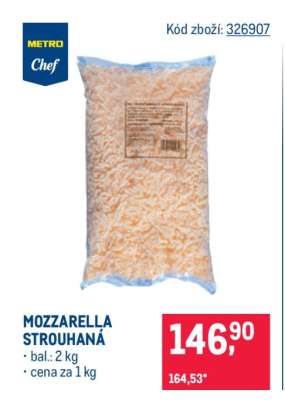 Mozzarella strouhaná