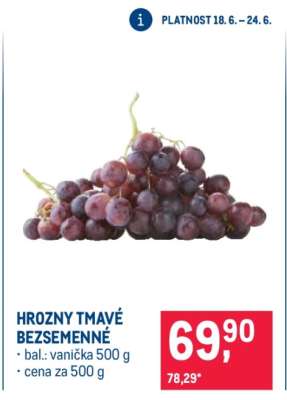 Hrozny tmavé bezsemenné