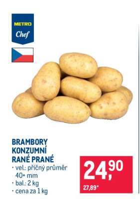 BRAMBORY KONZUMNÍ RANÉ PRANÉ