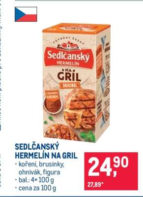 Sedlčanský hermelín na gril