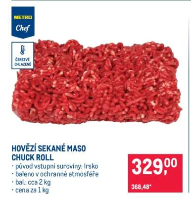 Hovězí sekané maso Chuck roll