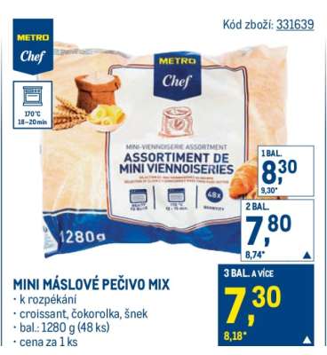Mini máslové pečivo mix