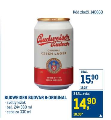 Budweiser Budvar B:Original